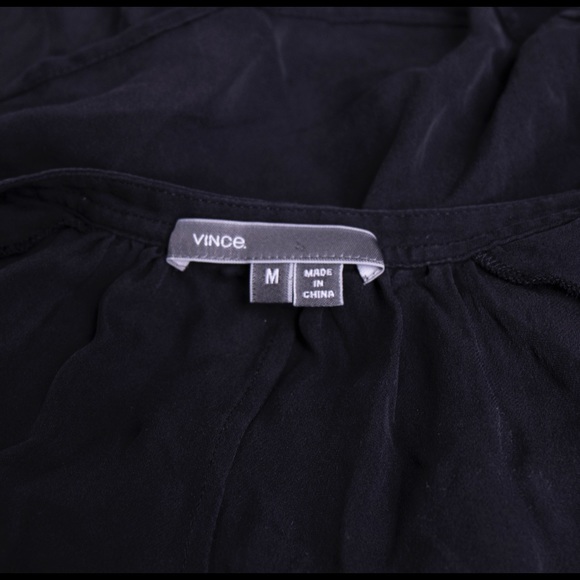 ❌SOLD❌Vince black silk boxy draped minimal blouse - Picture 5 of 6